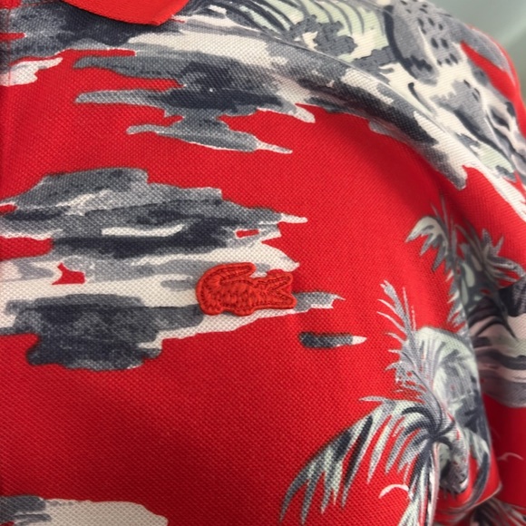 LACOSTE LOVELY RED BELTED POCKET COTTON DRESS SIZE 36 USED LIKE NEW CONDITION - Picture 5 of 11